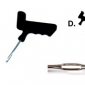 Ручной инструмент. Иглы для шнуров. Игла для жгутов с адаптированной пистолетной ручкой (L 75 мм)
